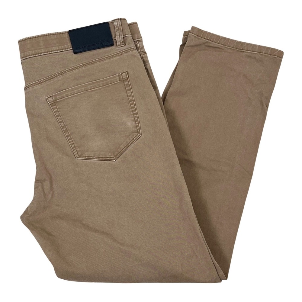 English Laundry Mens 5-Pocket Pants 34x28 Brown Stretch Straight Chino Versatile